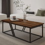 Hanah Home Juego de Mesas de Café Verona P0024623 - Nogal Rústico